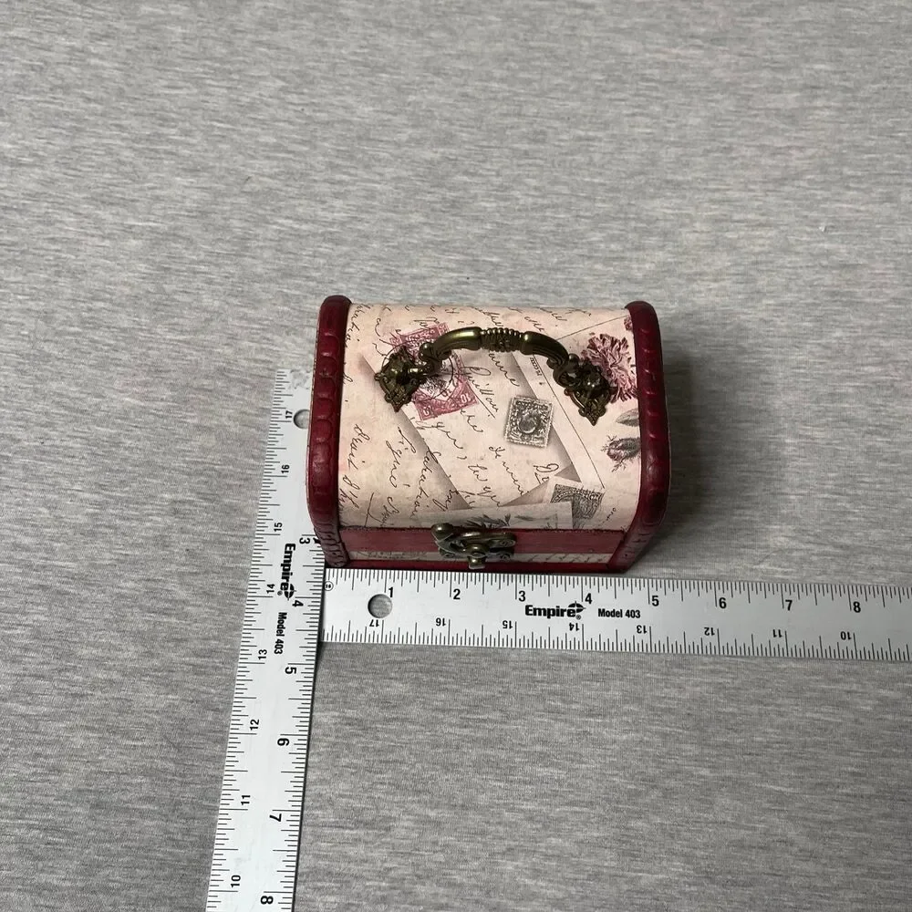 Handmade Retro European Vintage Wooden Decorative Trinket Jewelry Treasure Box